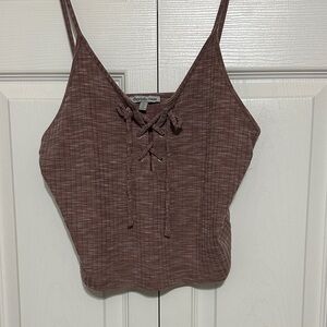 Charlotte Russe Mauve Lace-Up Camisole size M